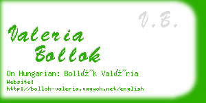 valeria bollok business card